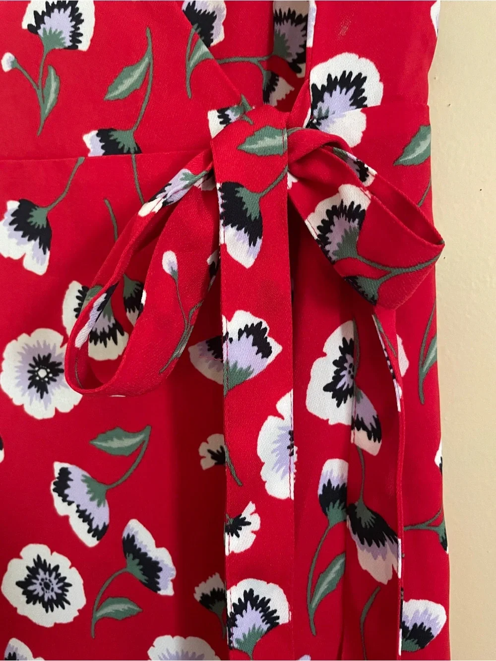 J. Crew Wrap Dress Size 10 Floral Short Sleeves Cottagecore L6954 Lightweight
